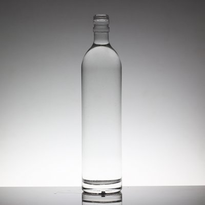 Clear Whisky Glass Bottle