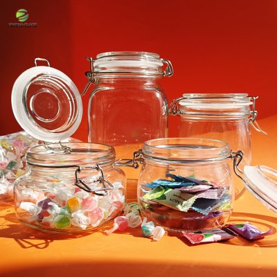 Hotselling Food Net Sweet Glass Jar with sealing cover