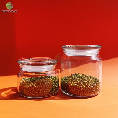 Storage Food Net Sweet Glass Jar with glass cap